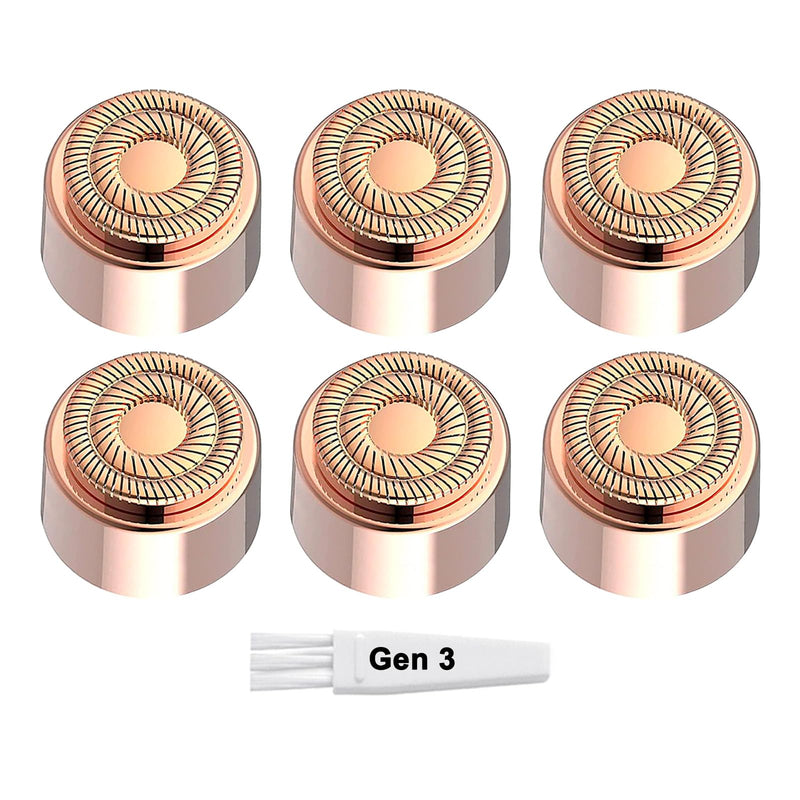 [Australia] - Replacement Heads Gen 3 for New Version Flawless Facial Hair Remover, Double Ring Blades Head for New Flawless, 6 pack 6-pc for Gen 3(New Flawless) 