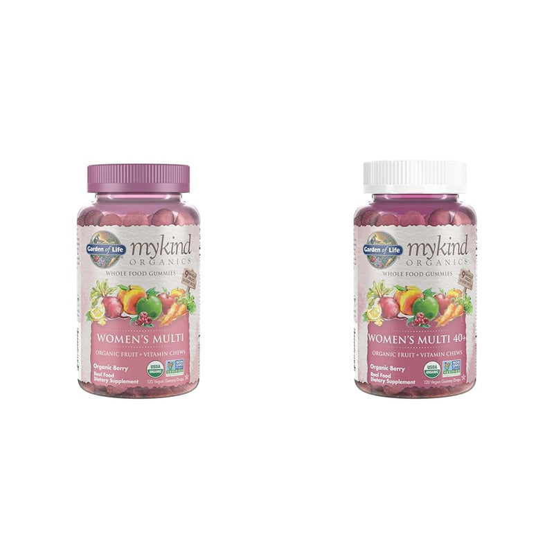 Garden of Life Organics Women's Gummy Vitamins - Berry - Certified Organic, Non-GMO, Vegan & Organics Women 40+ Gummy Vitamins - Berry - Certified Organic, Non-GMO, Vegan
