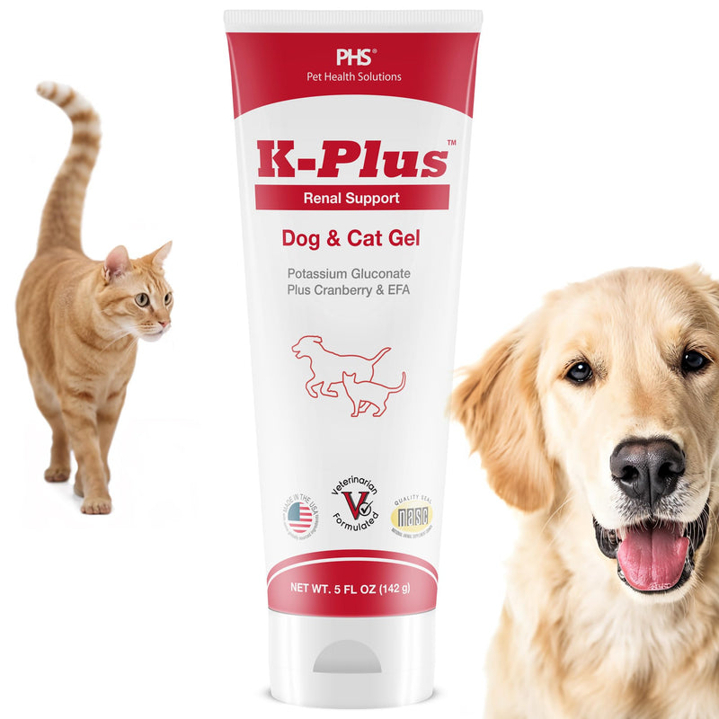 [Australia] - K-Plus Gel for Dogs and Cats ‚Äì Potassium Citrate & Cranberry Supplement for Kidney Support, Urinary Tract Health, UTI Relief, Stone Prevention, Electrolyte Balance, Muscle & Heart Function ‚Äì 5 oz 1-Pack 