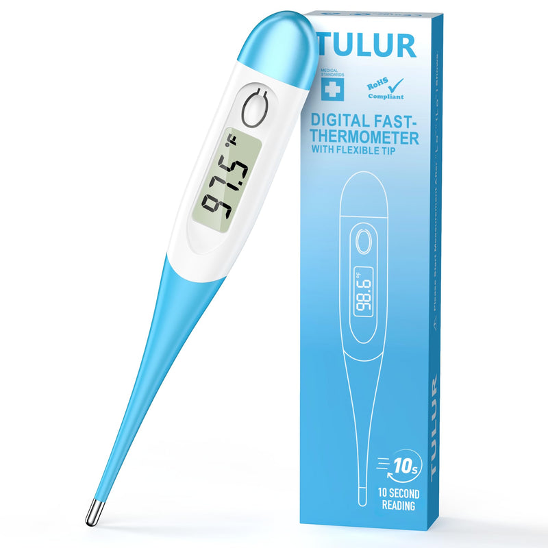 [Australia] - Thermometer for Adults with 10 Seconds Fast Accurate Reading, Baby Thermometer for Oral, Rectal or Under Arm Use, Digital Thermometer with Fever Alarm, Large LCD Display, GF-MT501 