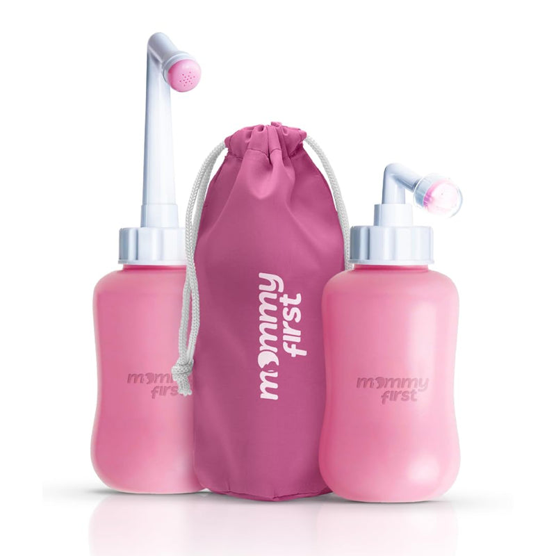 [Australia] - Peri Bottle for Postpartum Care from Mommy First™ | Upside Down Bottle for Perineal Cleansing and Recovery | Portable Bidet | Postpartum Essential | Baby Pink 12.2 OZ 12.2 Ounce 