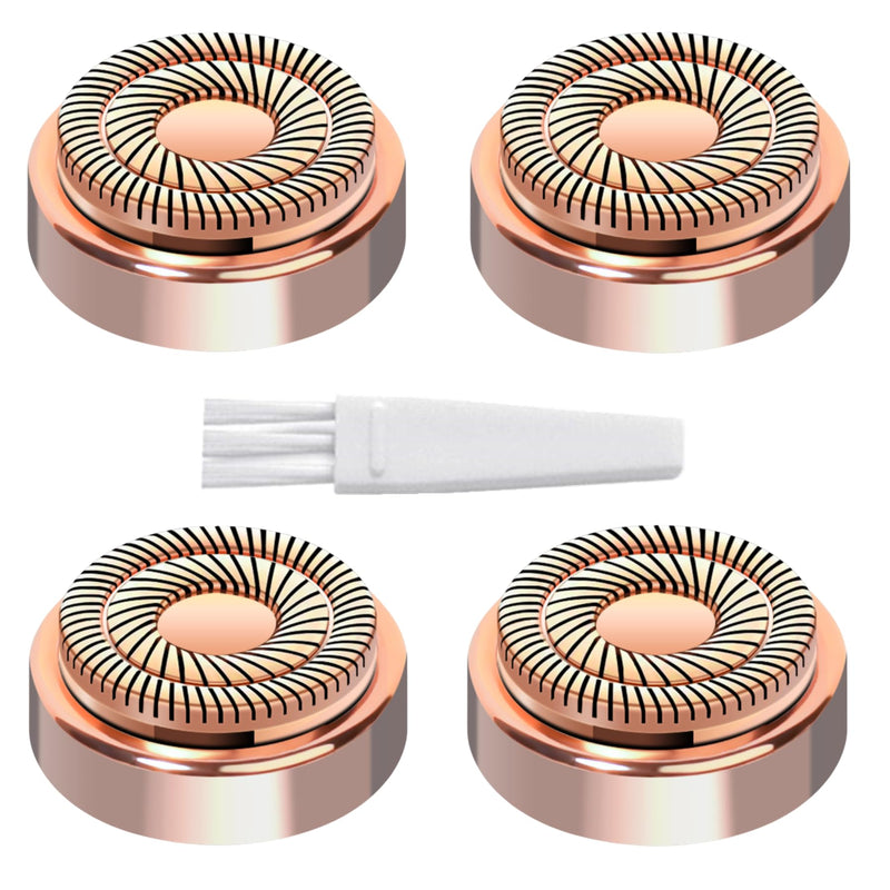 Facial Hair Remover Replacement Heads Generation 2 for Finishing Touch Flawless Facial Hair Removal Tool for women,Double Halo Painless and Smooth As Seen On TV. 4-Gold