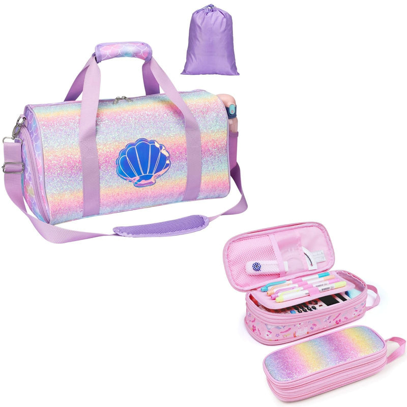 Bagseri Dance Bag for Girls - Ballet Bag for Girls Large Capacity Pencil Pen Case Expandable Cute Pencil Case for Girls Kids Bundle