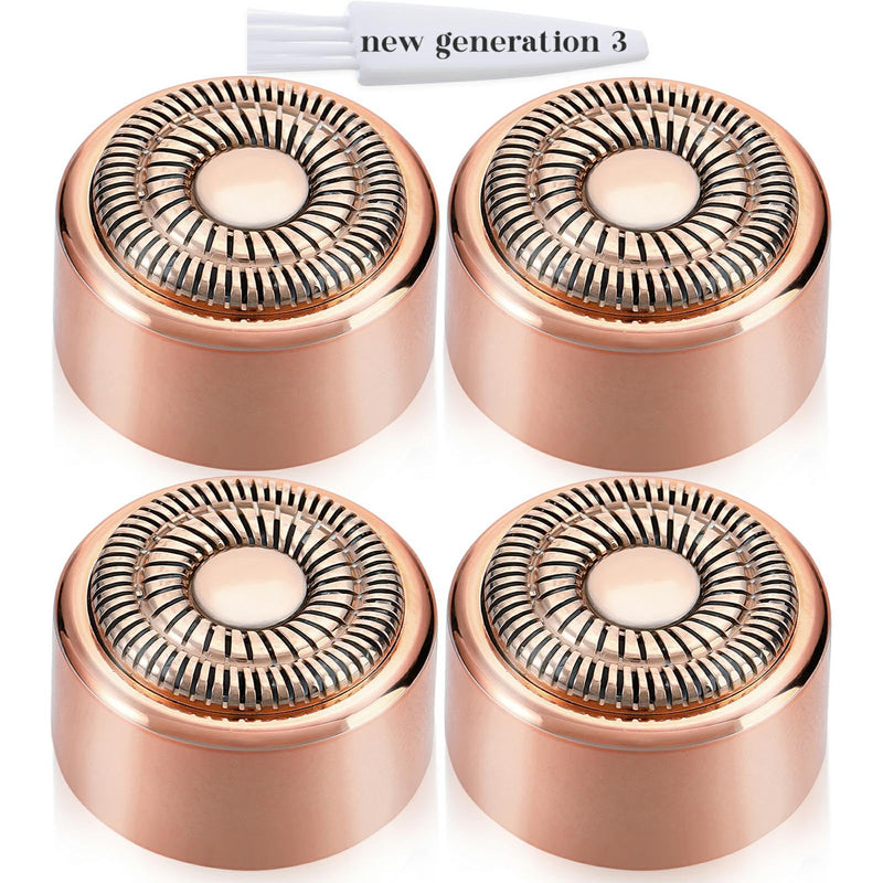 [Australia] - Replacement Heads New Generation 3 for Finishing Touch Flawless Facial Hair Remover Ring Light,New Version Replacement Blades for Women,18K Gold-Plated Rose Gold for Flawless GEN 3 Gold 