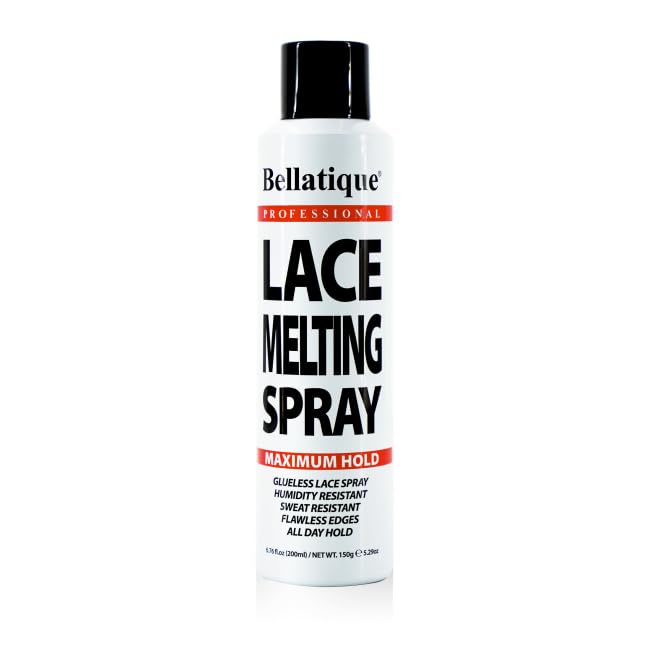[Australia] - Lace Melting Spray (6.67 oz) - Maximum Hold. Flawless Edges, Quick & Easy, Fast Drying, Humidity Resistant, Sweat Resistant, All Day Hold, Quick Drying, Flake Free, Easily Removed. 6 oz 