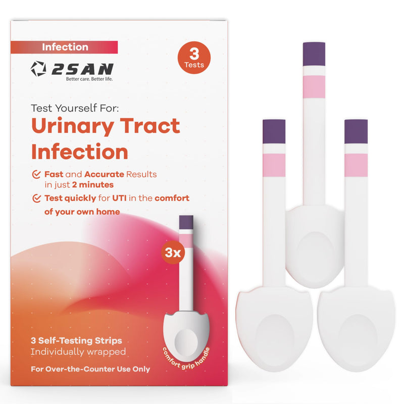 [Australia] - 2San 2-in-1 UTI Test Strips for Women ‚Äì at-Home Urinary Tract Infection Kit Detects Leukocyte & Nitrite Markers in 2 Minutes ‚Äì 3 Individually Wrapped, Easy-Read, FSA/HSA-Eligible Tests 