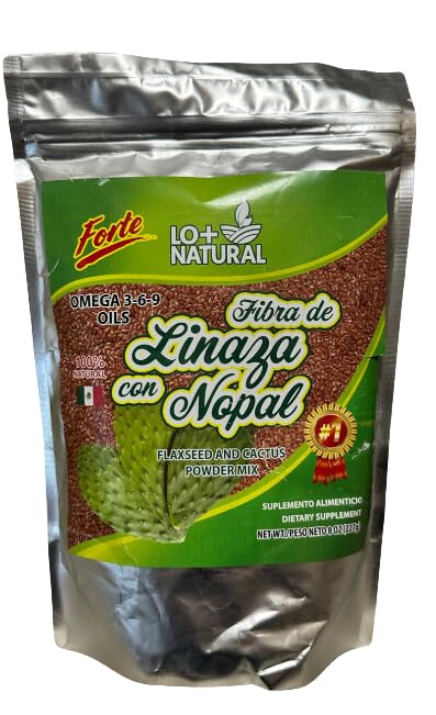 [Australia] - Linaza con Nopal Forte 8oz 100% Natural Blend of Ground Linaza - Nopal Cactus Powder Mix Extremely Effective Flaxseed & Nopal Powder Mix 8oz Dietary Supplement 