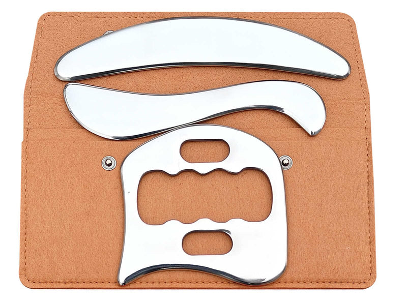 [Australia] - 3 in 1 Stainless Steel Gua Sha Muscle Scraper Massage Tool IASTM Tool Set for Soft Tissue Therapy and Reduce Shoulder,Arms,Back, Legs, Muscle Pain（3-Set） Style:XS6 