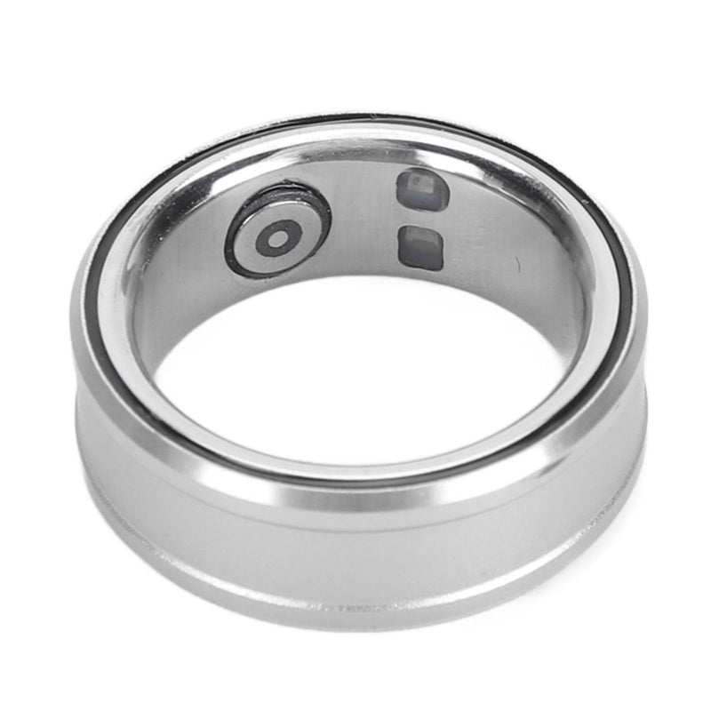 [Australia] - FOSA Smart Health Ring, NFC Sleep Monitor with Temperature Tracking, Step Counter, IP68 Waterproof, for Video Scrolling, Book Page Flipping (Silver) 