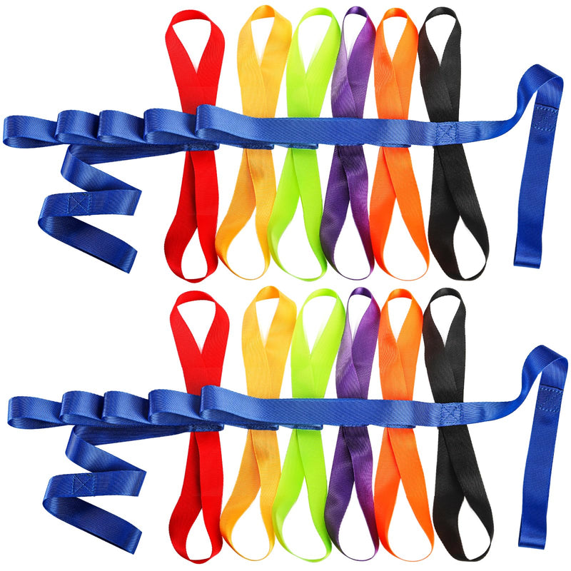 [Australia] - Okllen 2 Pack Children's Safety Walking Ropes with 12 Colorful Each Handles, Outdoor Daycare Rope for Preschool Daycare Teacher, Nursery, Kindergarten, 1 Rope Up to 12 Kids and 2 Adults Use 