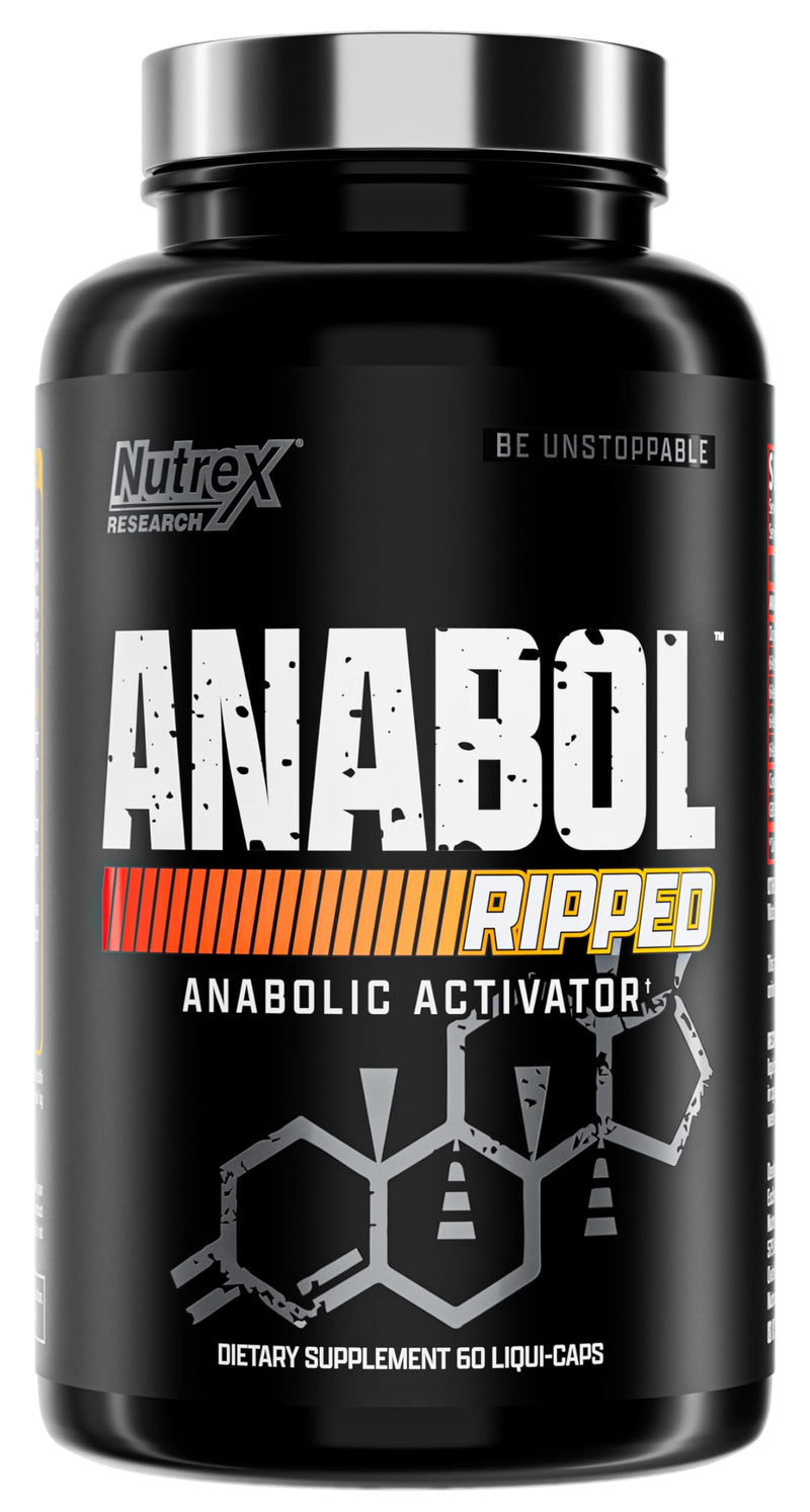 [Australia] - Nutrex Research Anabol Ripped Anabolic Muscle Builder for Men, 2-in-1 Muscle Builder and Shredding Supplement, (60 Count) 60 Count (Pack of 1) 