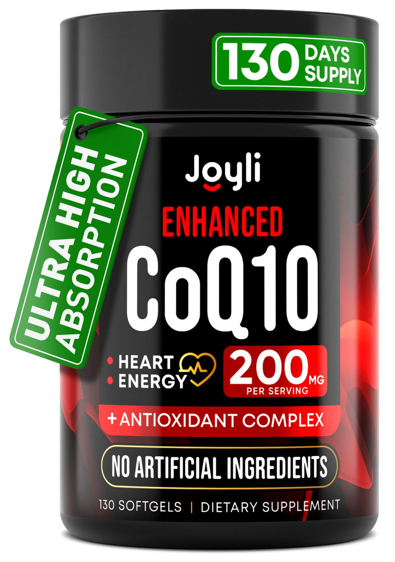 [Australia] - High Absorption CoQ10 200MG - Co Q10, 200mg Softgels for Heart Health & Energy Production - Enhanced Co Q 10 Supplement with Antioxidants and Flaxseed Oil - CoQ10 200 mg Per Serving 