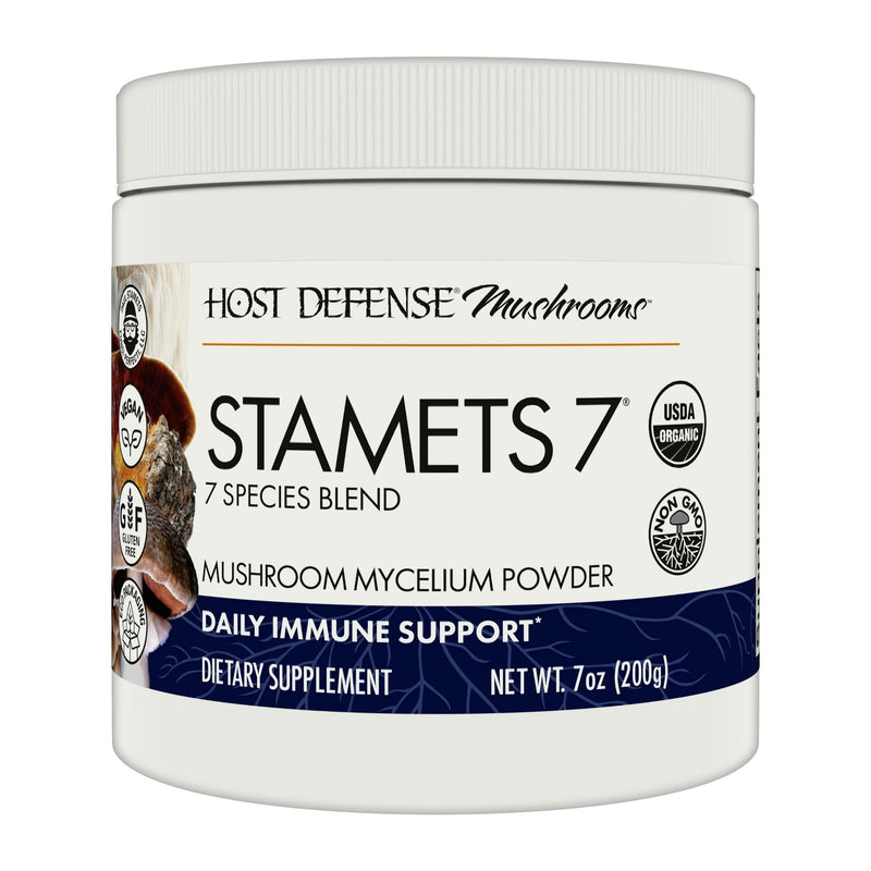 [Australia] - Host Defense Stamets 7 Mushroom Powder - 7 Species Blend - Mushroom Supplement for Immune Support with Royal Sun Blazei, Cordyceps, Reishi, Maitake, Lion's Mane, Chaga & Mesima - 7 oz (133 Servings)* 7 Ounce (Pack of 1) 