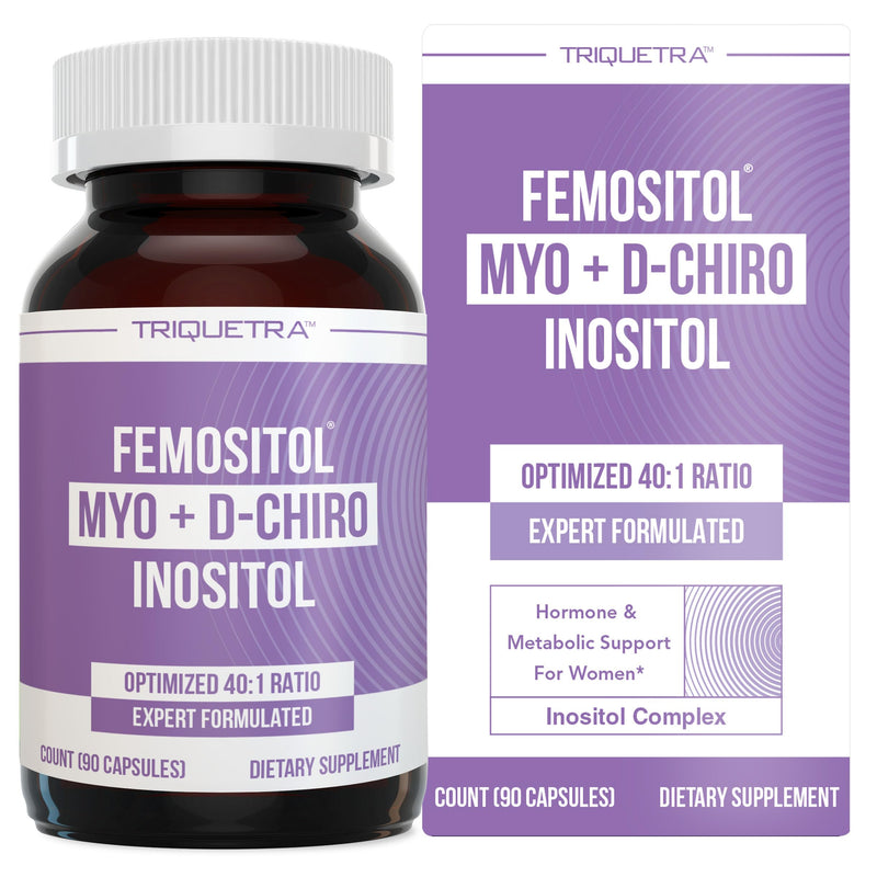 Femositol® Myo-Inositol & D-Chiro Inositol Complex Supplement - Clinically Validated 40:1 Ratio (Vitamin B8)| Hormonal Balance & Healthy Ovarian Function Support (90 Capsules – 30 Servings) 90 Count (Pack of 1)