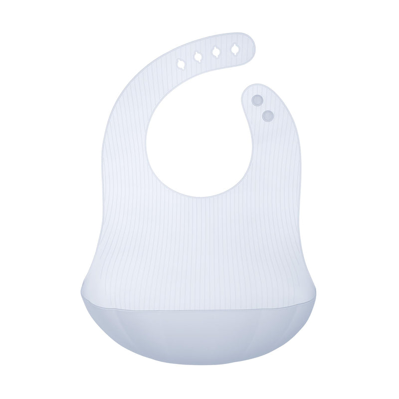 [Australia] - Olababy Fold N Go Silicone Baby Bib w Travel Case | Soft, Lightweight, Waterproof Bibs for Infants & Toddlers | BPA Free Blueberry 1 Bib + 1 Travel Case 