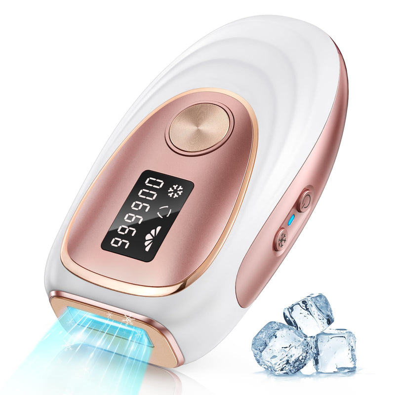 [Australia] - LYSMOSKI Laser Hair Removal, IPL Hair Removal with Ice-Cooling System for Painless & Long-Lasting Result, Safe At-Home Hair Remover Device for Armpits Back Legs Arms Face Bikini Line, Rose Gold 