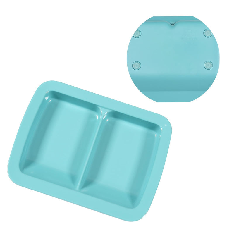 [Australia] - Adaptive Utensils Weighted Non-slip Scoop Divided Plate,Parkinsons Products,Dementia Living Aids, Eating Equipment for Disabled/Elderly/Tremors/Patients (Two sections plate-Pack of 1) Two sections plate-Pack of 1 