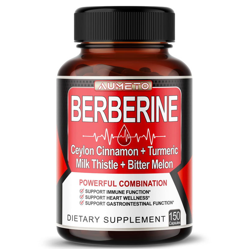 [Australia] - Berberine Supplement - Enhanced with Ceylon Cinnamon, Turmeric, Milk Thistle, Bitter Melon for Digestion, Immunity & Weight Managament (150 count (pack of 1)) 