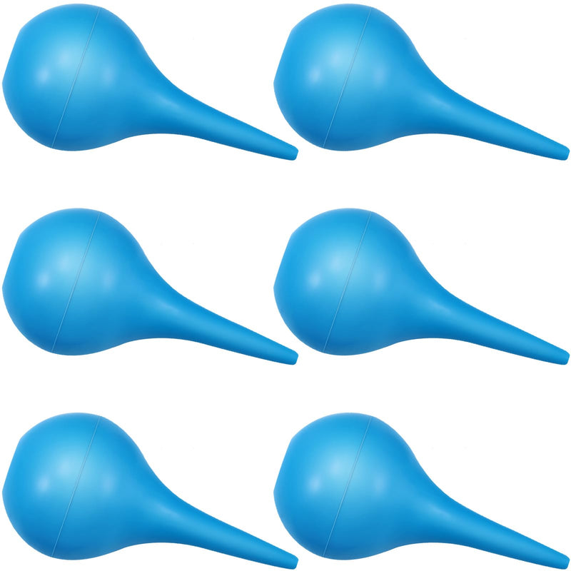 [Australia] - Nuanchu 6 Packs Ear Syringe Bulb for Infant, Baby Rubber Ear Cleaning Bulb for Puppies, Adults 30 ml Soft Hand Ear Washing Squeeze Bulb Removal Tool Ear Syringe (Blue) 
