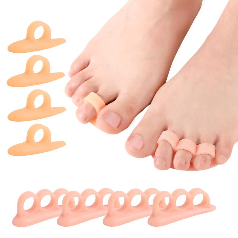 [Australia] - Welnove Hammertoe Corrector Gel Toe Straighteners - 8 Pcs Toe Support Pads Cushion - Realign Bent, Crooked, Curled, Claw, Hammer Toes - Soft Support 