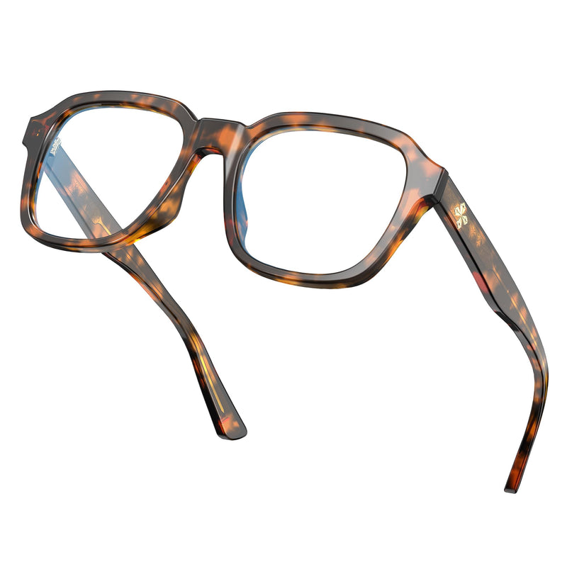 [Australia] - VISOONE Oversized Square Blue Light Blocking Glasses Fashion Computer Eyewear for Women and Men BENNETT Coco Tortoise 1 