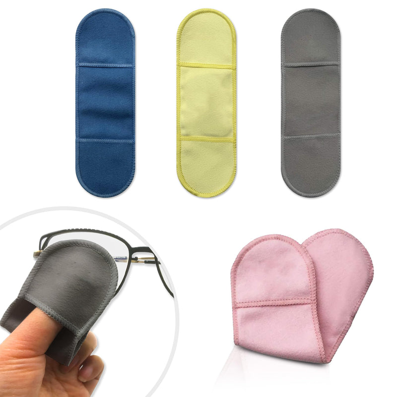 [Australia] - Eyeglass Cleaner 4 Pack, Eyeglass Cleaning Wipes, Lens Cleaner, Anti-Scratch, Screen Cleaning Cloth, Eyeglass Cleaning Cloths, Lens Wipes (Blue/Gray) Blue / Gray 
