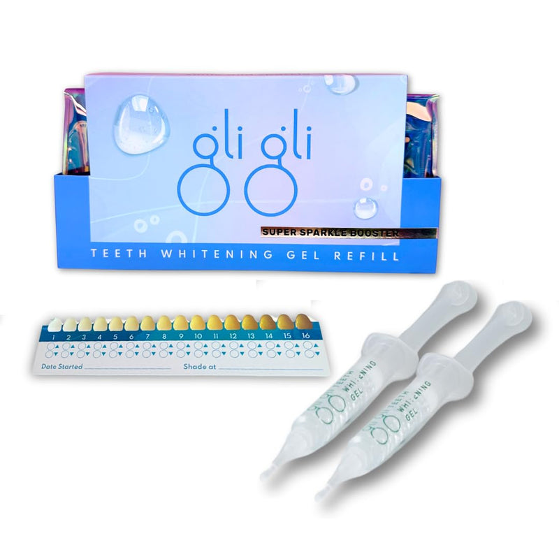 [Australia] - Super Sparkle Booster Gel Refill Teeth Whitening Gel - 2 x 5ml 6% Hydrogen Peroxide Whitening Gel Syringes, Gels Made in USA - 10 to 15 Days Treatment, Work with Teeth Whitening Kit 