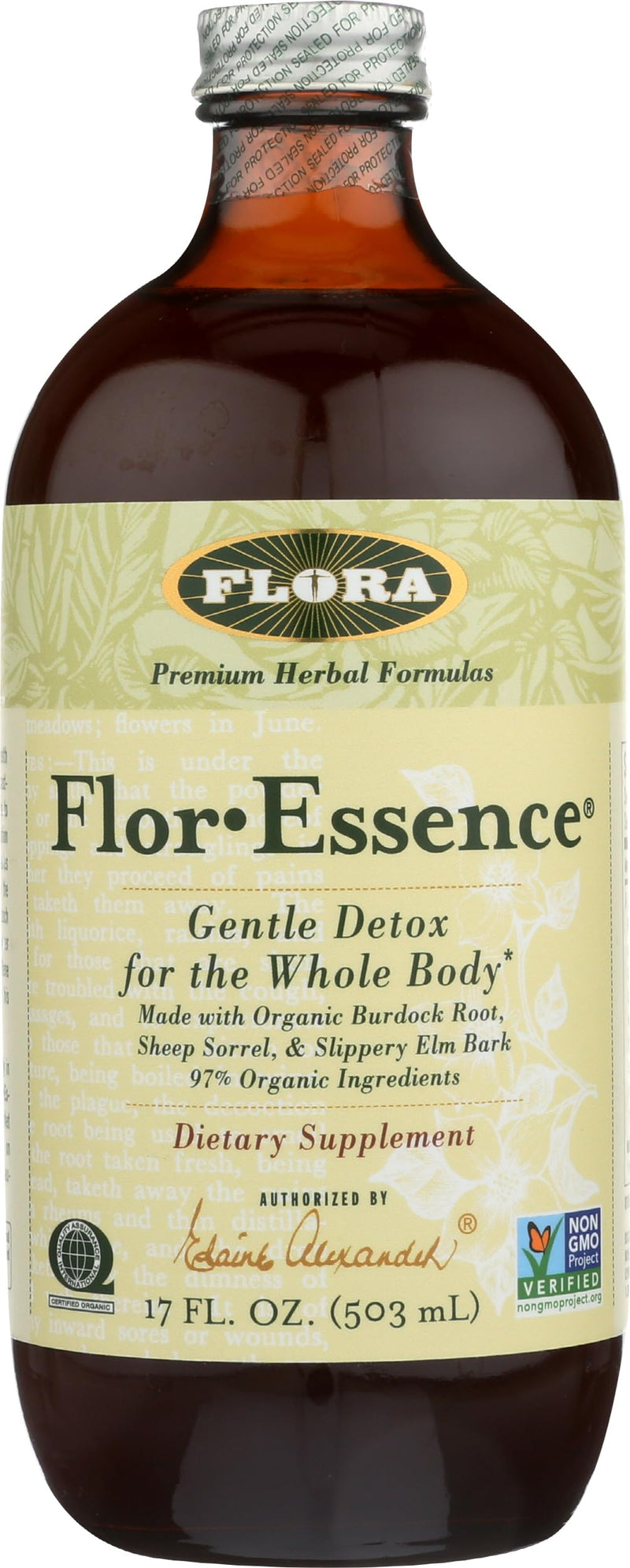 [Australia] - Organic Gentle Cleanse Flor-Essence Liquid Blend, Pure Vegan, 17 Fluid Ounces (Pack of 1) 