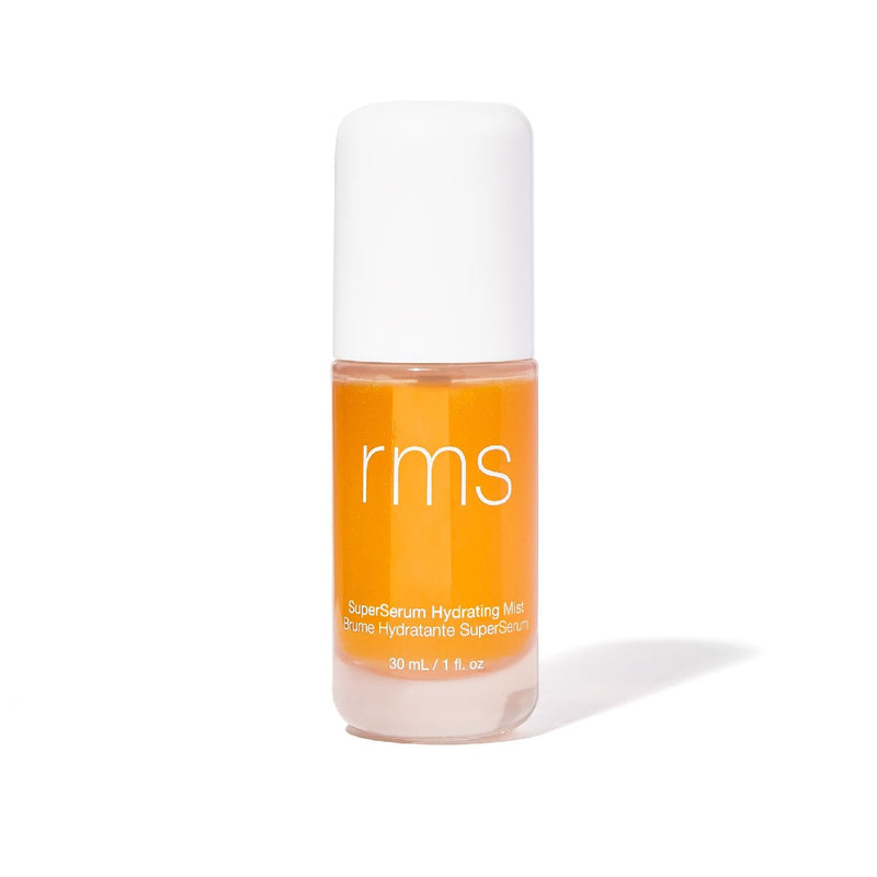 RMS Beauty SuperSerum Glow Serum Mist & Primer, 1.0 oz | Bi-phase hydrating face mist with niacinamide & Vitamin C. Works as a dewy makeup primer and refreshing setting spray.
