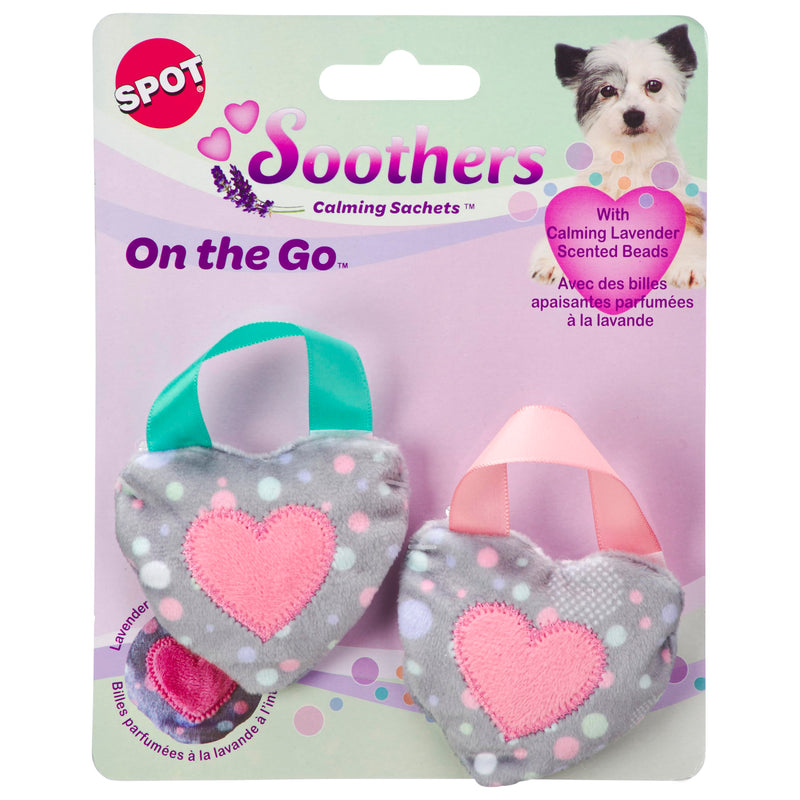 SPOT Soothers- On The Go Sachets- Separation Anxiety Toys for Dogs & Puppies, Scented with Calming Lavender Fragrance Beads to Safely Calm Pets During Travel and Vet Visits, 2pcs - PawsPlanet Australia