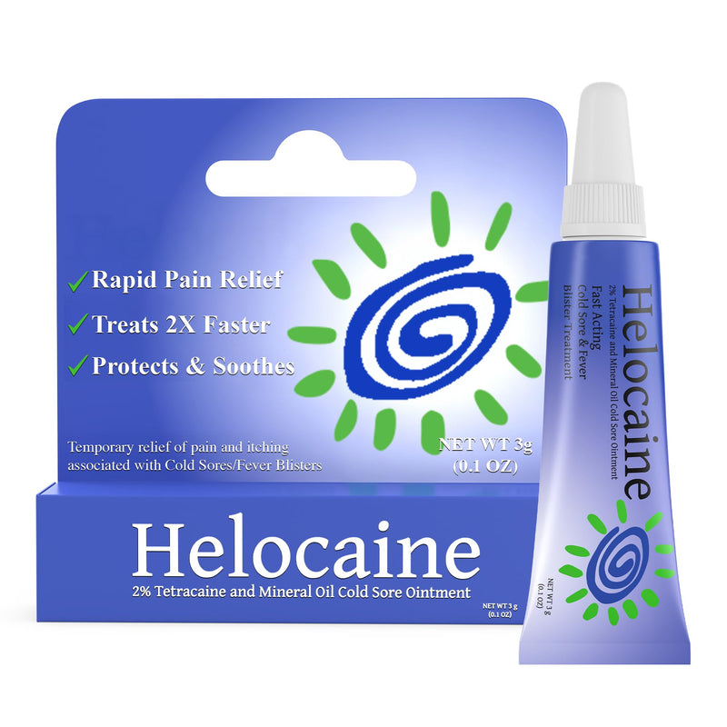 [Australia] - Fast Acting Cold Sore Canker Sore Treatment for Lips & Inside Mouth, Oral and Topical Rapid Pain Relief Over-The-Counter, 3g, 0.1 oz Tube, 1 Pack 