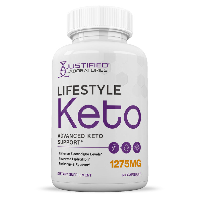 Justified Laboratories Lifestyle Keto - 60 Capsules - Ketogenic Support from Apple Cider Vinegar, Green Tea Leaf, Vitamin C, Vitamin D3 & Extra Virgin Olive Oil - 30 Servings 60 Count (Pack of 1)