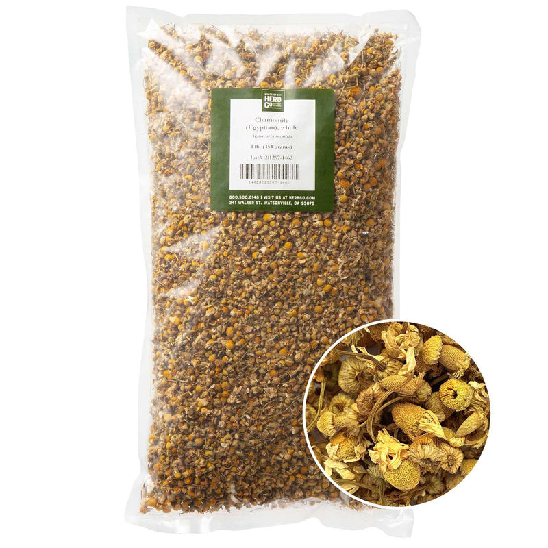 [Australia] - MONTEREY BAY HERB CO. Egyptian Chamomile, Whole | Add to Skin & Hair Products | Use for Teas, Soups, Salad Dressings | Infuse Oils (1 Pound) 
