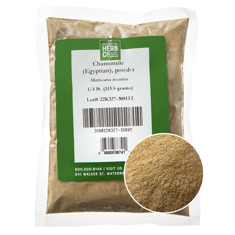 [Australia] - MONTEREY BAY HERB CO. Egyptian Chamomile Powder | Add to Lotions & Other Skincare Products | Infuse Oils | Use on Plants (1/4 Pound) 1/4 Pound 