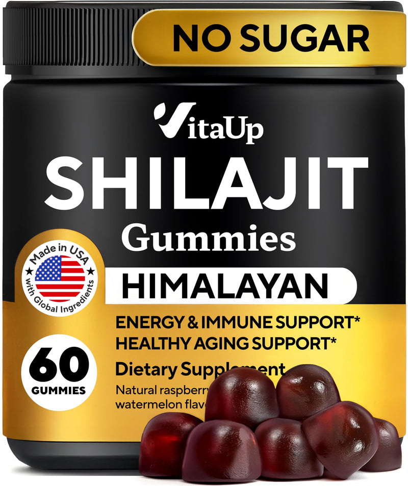 [Australia] - Himalayan Shilajit Gummies for Men & Women - Pure Shilajit for Men Gummies - Sugar Free Gummy Supplements with Fulvic Acid - Healthy Aging, Immune & Energy Support - 60 Count 60 Count (Pack of 1) 