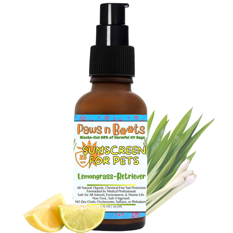 Non-Toxic Sunscreen for Pets, Protective Barrier Cream Non-Toxic Easy to Apply Formula Moisturize & Rejuvinate Cracked Paw Pads, Nose, or Skin. Supports Tissue Growth PawsnBoots Lemongrass - PawsPlanet Australia