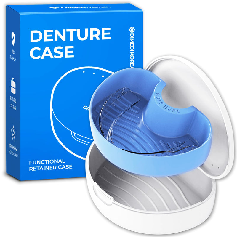 [Australia] - Denture storage case – Hygienic & Protective Denture Bath Cup – Travel-Friendly Orthodontic Dental Retainer Container, Portable, Secure for Invisalign, Mouth guards, Braces – Easy to Use 