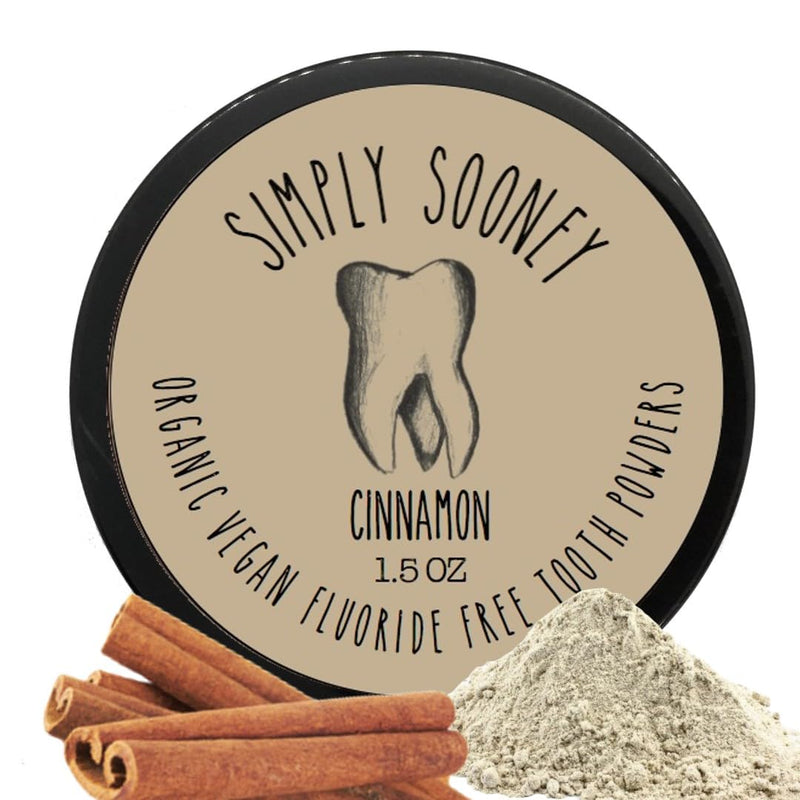 [Australia] - Simply Sooney Remineralizing Vegan Mineral Tooth Powder I Cinnamon Formula I Natural Whitening I Stronger Teeth (1.5oz Jar) 1.5oz Jar 