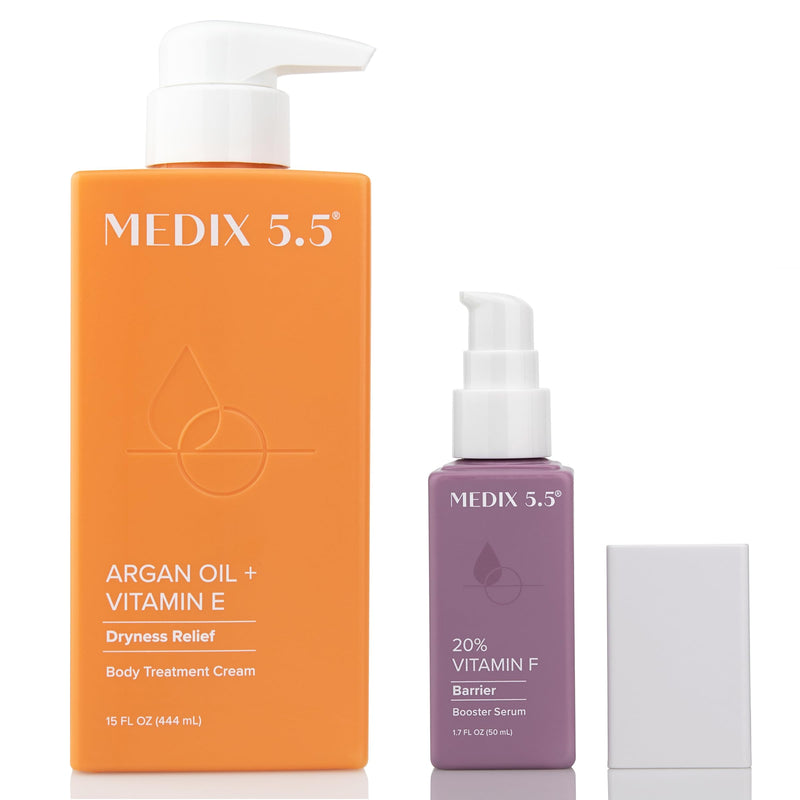 Medix 5.5 Argan Oil Anti-Aging Cream + 20% Vitamin F Anti-Aging Booster Serum Set