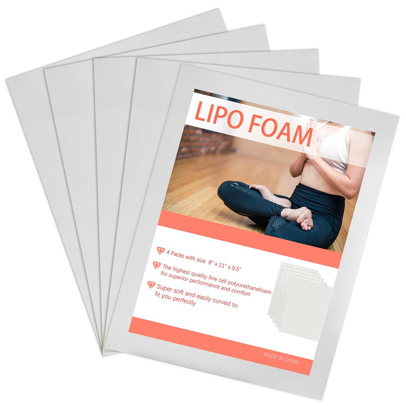 5 Pack Lipo Foam Pads Post Surgery Tummy Tuck for Lipo Recovery,Liposuction Surgery Foam Sheet for Recovery 8" X 11" 5