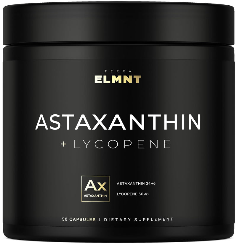 [Australia] - Astaxanthin 24mg + Lycopene 50mg - Clinical Strength Formula w. High Dose Lycopene 5% and 100% Natural Astaxanthin Supplements from MicroAlgae - Powerful Carotenoids Skin Supplement & Antioxidants 