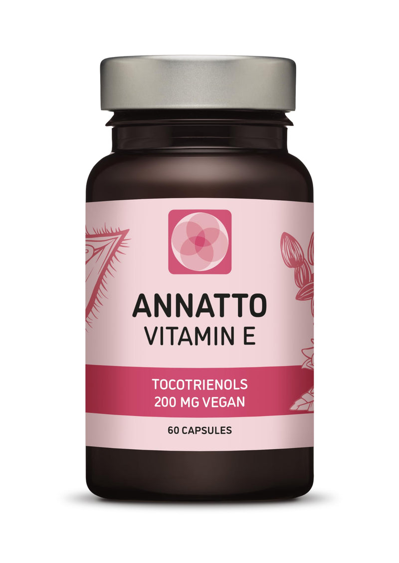 Annatto Tocotrienols Vegan Vitamin E Supplement, Tocopherol Free, Eannatto Capsules Without PAH's and contaminants - Improved from Deltagold - 200mg - Non-GMO & Antioxidant (60) 60