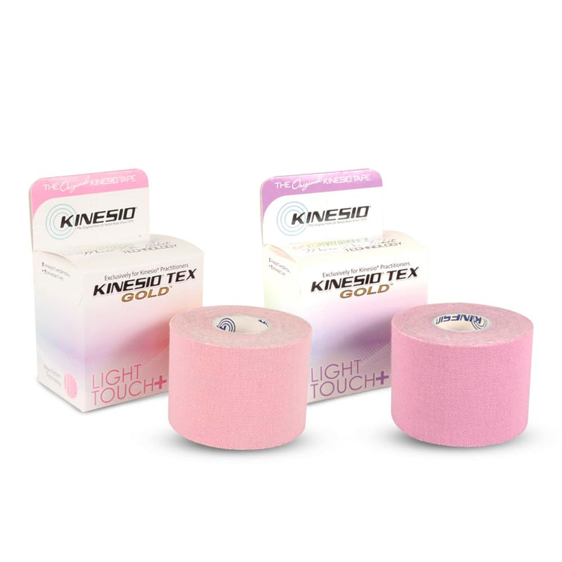 Kinesio Taping - Elastic Therapeutic Athletic Tape Tex Gold Light Touch Bundle - Sakura Pink & Fuji Purple – 2 in. x 16.4 ft - 2 Rolls