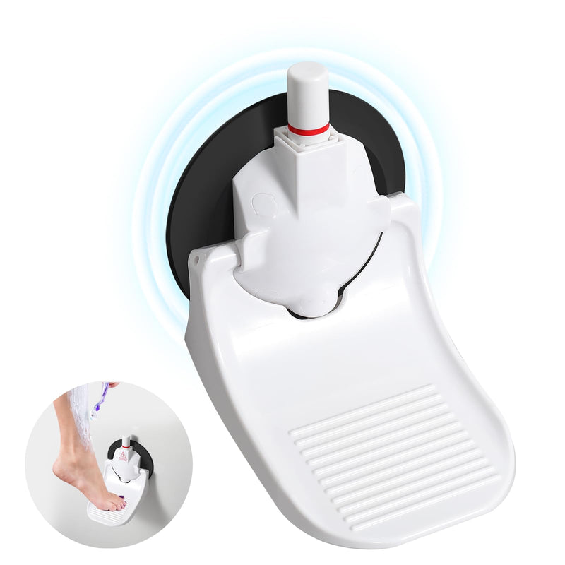 [Australia] - Shower Foot Rest for Shaving Legs with No Drilling Suction Cup, Shower Step for Shaving Legs, Reusable Bathroom Pedal, Pedicure Foot Rest, Shower Shaving Leg Assist, Load Capacity 288 Pounds, White 