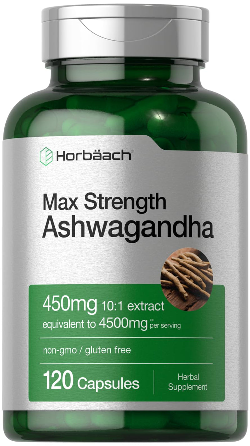 [Australia] - Horb√§ach Ashwagandha Supplement | Max Strength | 120 Capsules | Non-GMO, Gluten Free 120 Count (Pack of 1) 