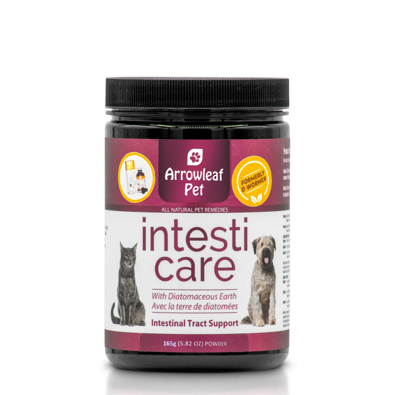 Arrowleaf Leaf Intesti Care by NaturPet Inc for Dogs & Cats | Natural Alternative to Chemical Wormers | Promotes a Healthy intestinal Tract | Contains Diatomaceous Earth | 165g - PawsPlanet Australia