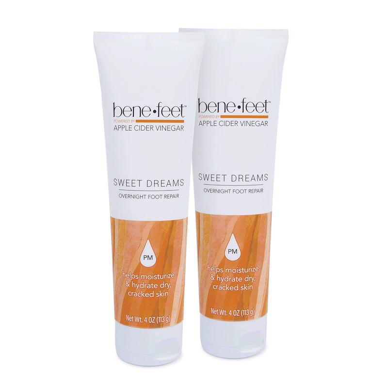 [Australia] - Benefeet Sweet Dreams Overnight Foot Repair - Night Cream for Detox, Moisturize & Soften Dry Cracked Skin, With Apple Cider Vinegar, Turmeric & Borage Oil, 4oz (2 Pack) 4 Ounce (Pack of 2) 