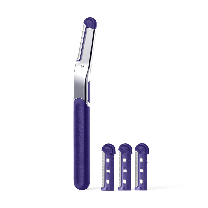 [Australia] - Flamingo Dermaplane Razor Kit, Includes 1 Dermaplane Handle with Blade Cover and 4 Refillable Razors Starter Kit 