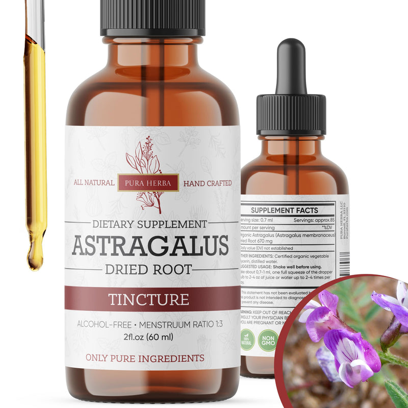 [Australia] - Organic Astragalus Tincture - Premium Astragalus Root Extract for Immune Support - Alcohol-Free, Sugar-Free, Vegan - High Potency Liquid Supplement - Made in USA - 2 Fl.Oz. 