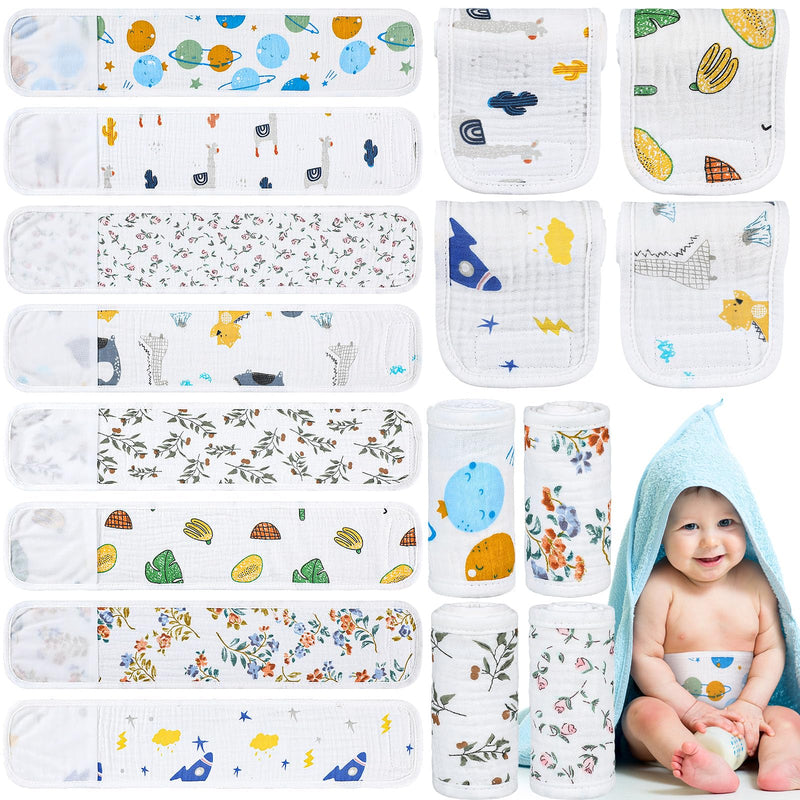 [Australia] - Vabean 8 Pcs Baby Infant Umbilical Cord Comfort Adjustable Cotton Belly Band for Protection, Baby Gifts for 0 To12 Months (Lovely) Lovely 